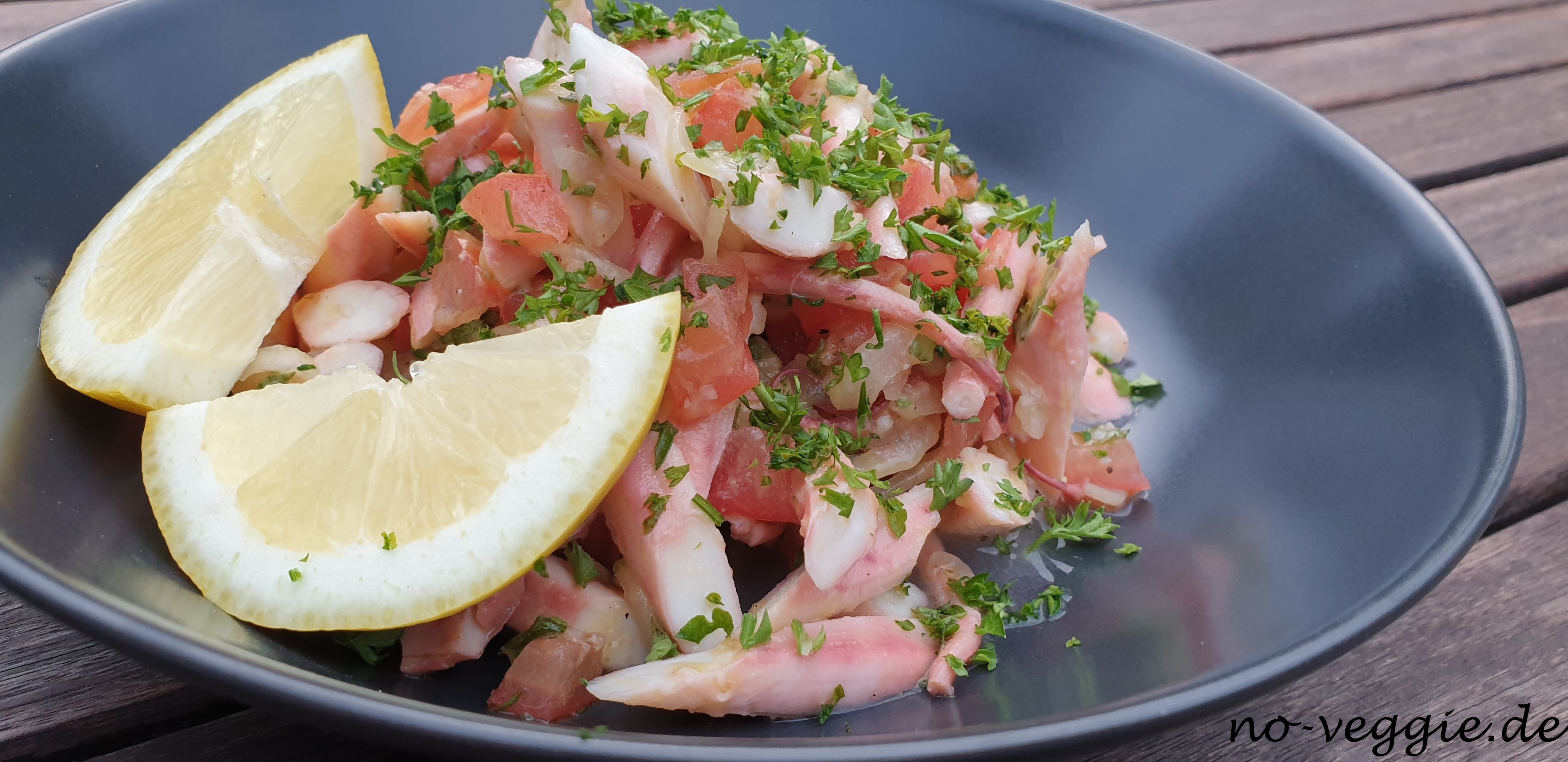 Tintenfischsalat - Pulpo Salat - no veggie Fisch Fisch