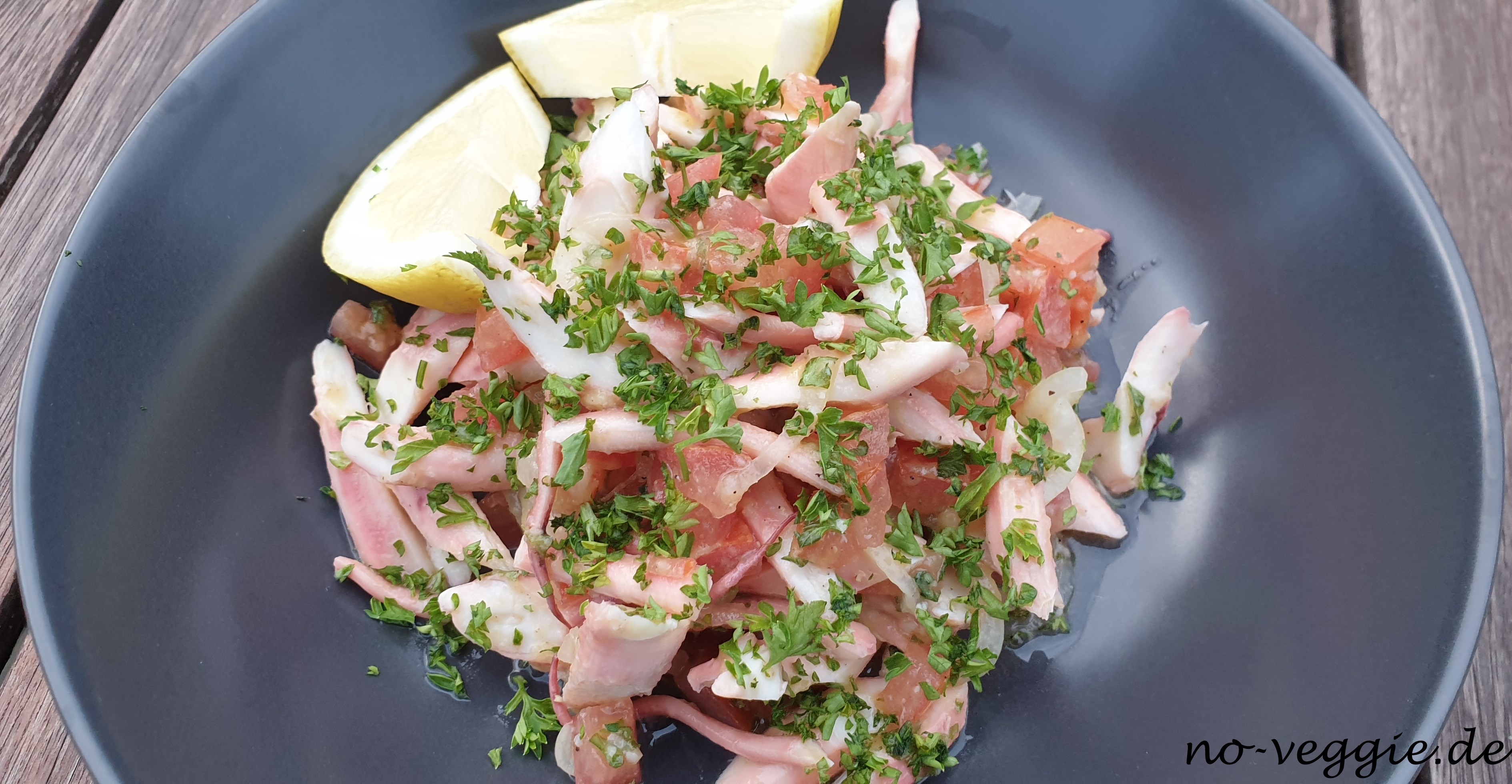 Tintenfischsalat - Pulpo Salat - no veggie Fisch Fisch