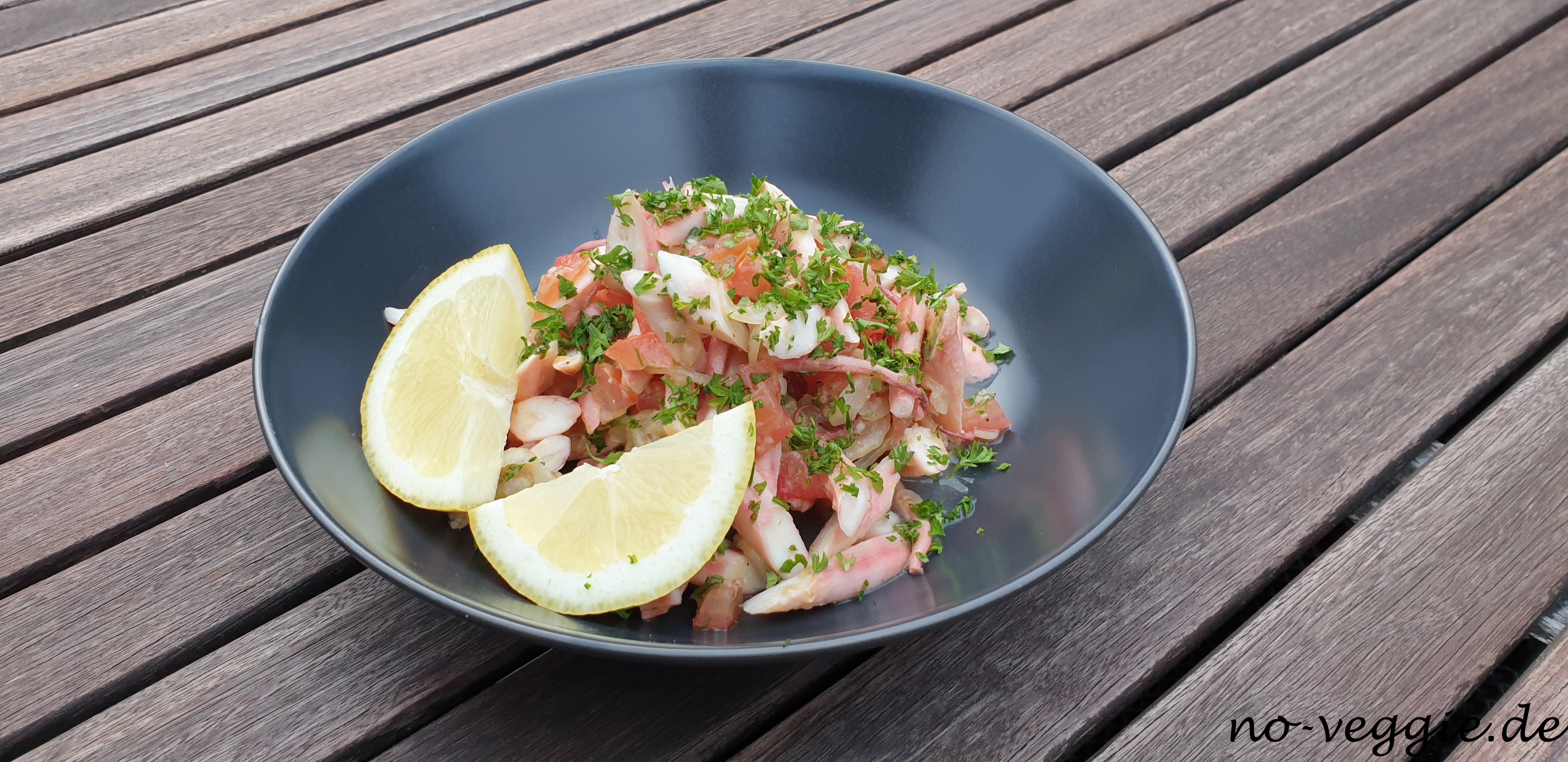 Tintenfischsalat - Pulpo Salat - no veggie Fisch Fisch