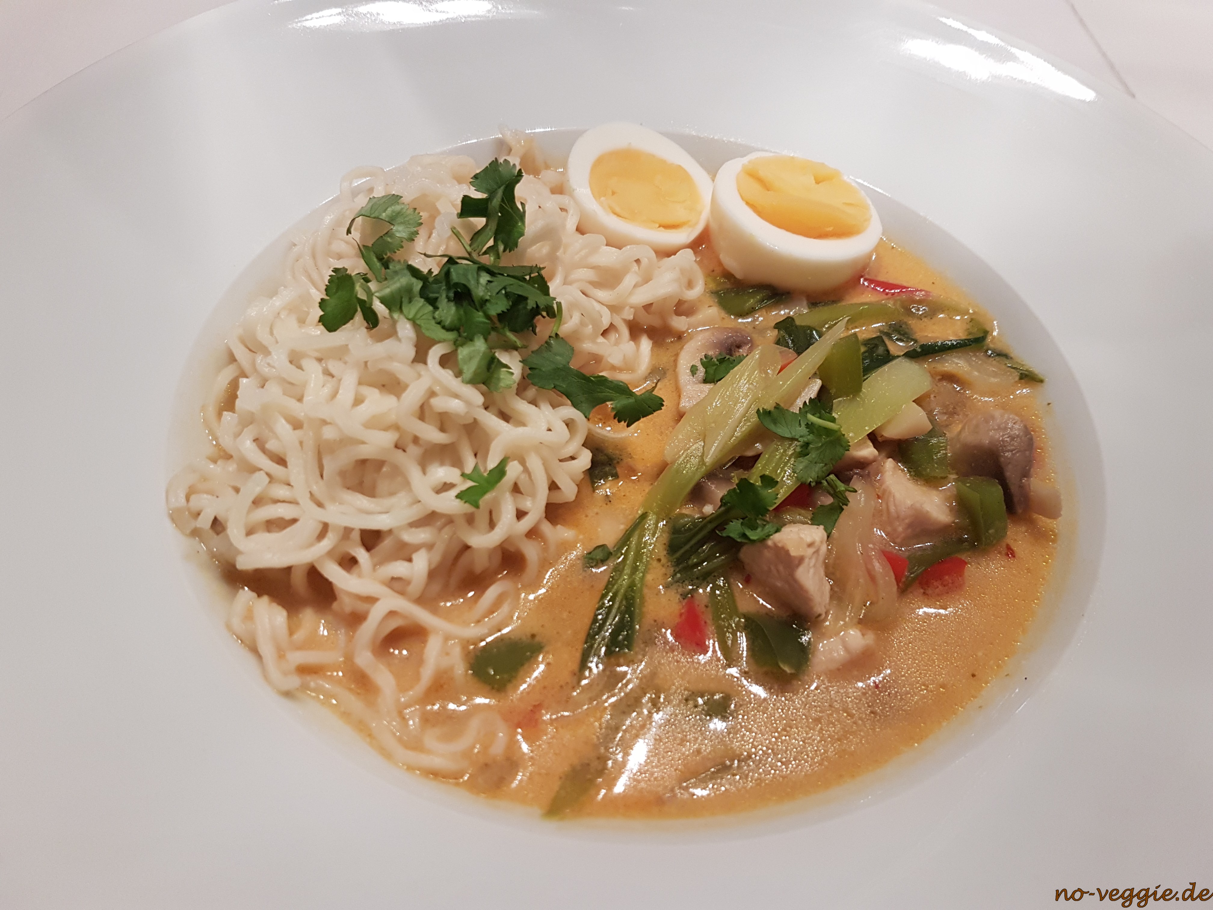 Thai Suppe mit Kokos und Huhn 2 – no veggie